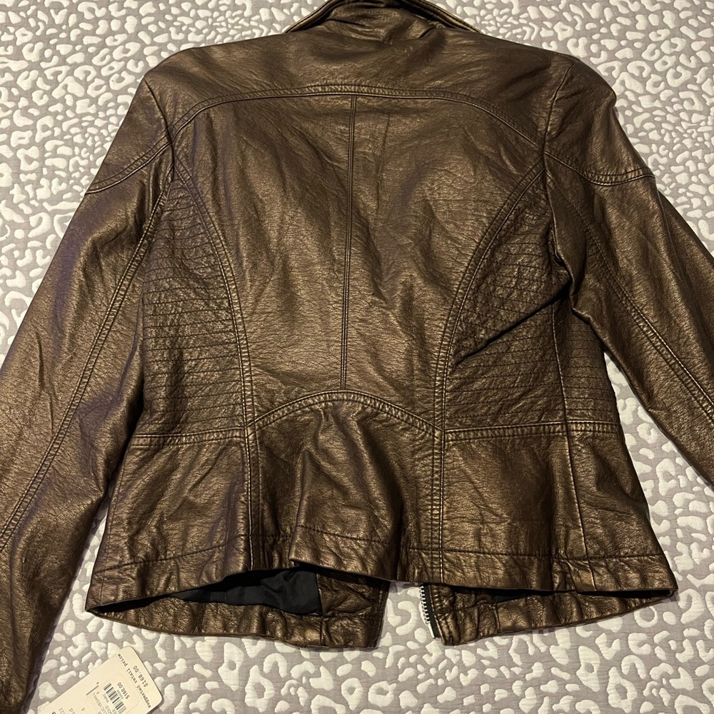 Free people brown leather jacket